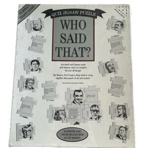 Quiz Jigsaw Puzzle Game Quotes Who Said That? The Worlds Toughest Jigsaw New